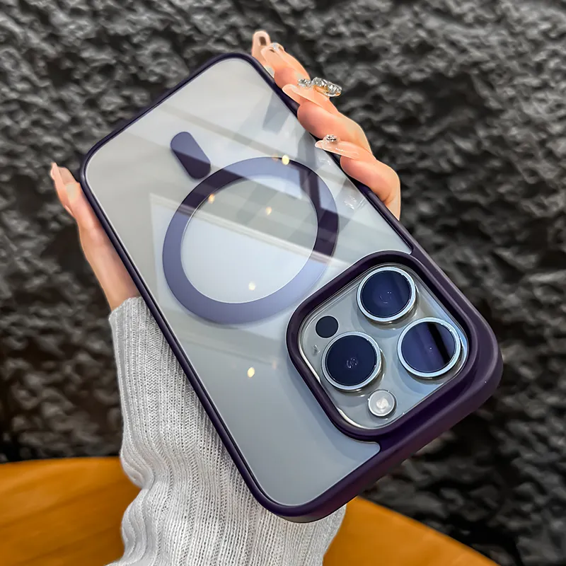 Luxury Clear Magnetic Shockproof Phone Case for iPhone 14 to 16 Pro Max