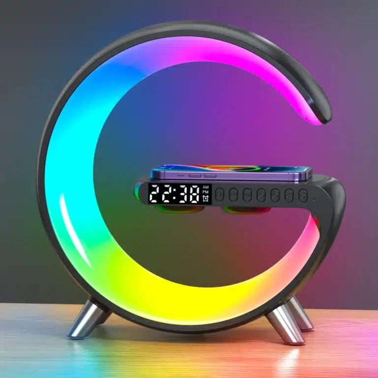 Smart Wake-Up Light & Wireless Charger with BT Speaker